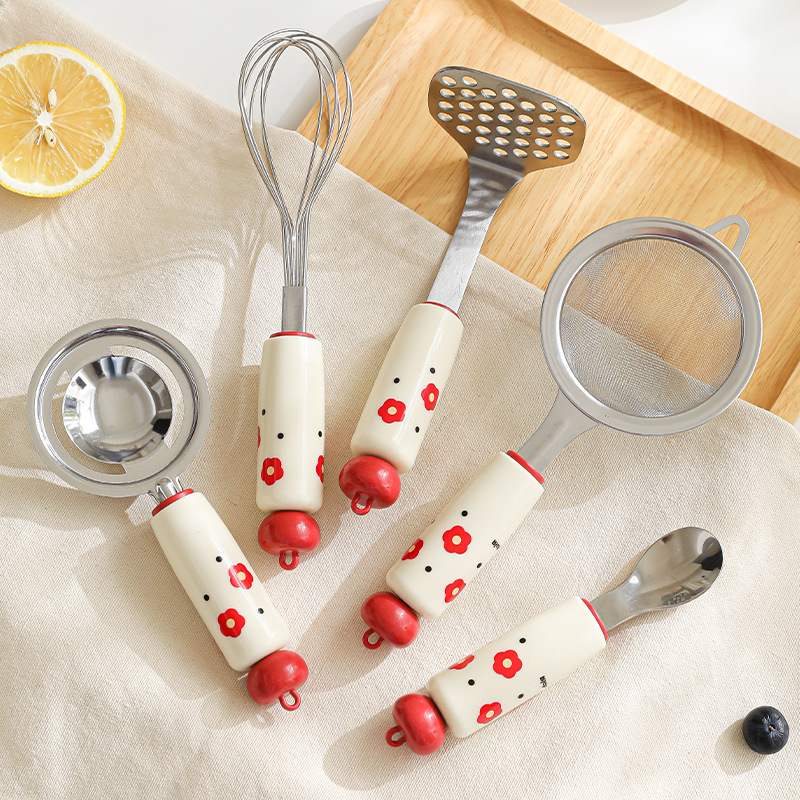 Baby Food Masher - Conjunto de Utensílios Vibrantes para Preparação