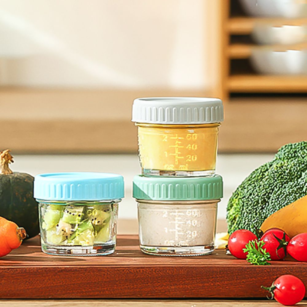 Baby Food Containers Glass - Frasco de vidro para comida de