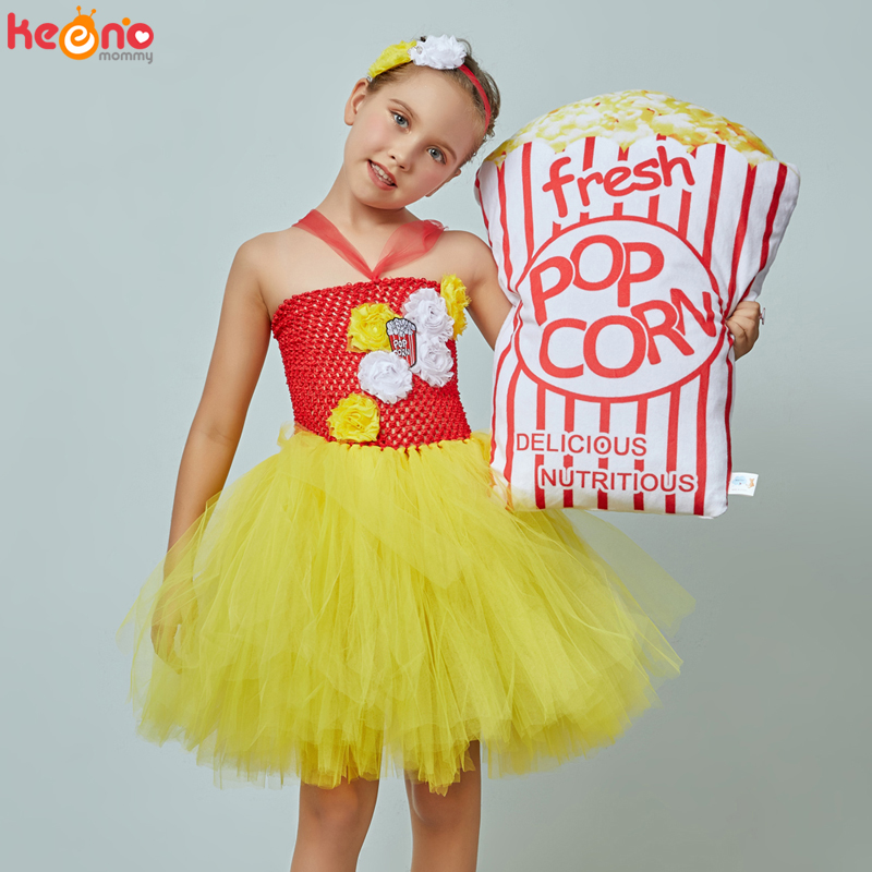 Baby Food Intake - Vestido Tutu Inspirado em Pipoca para