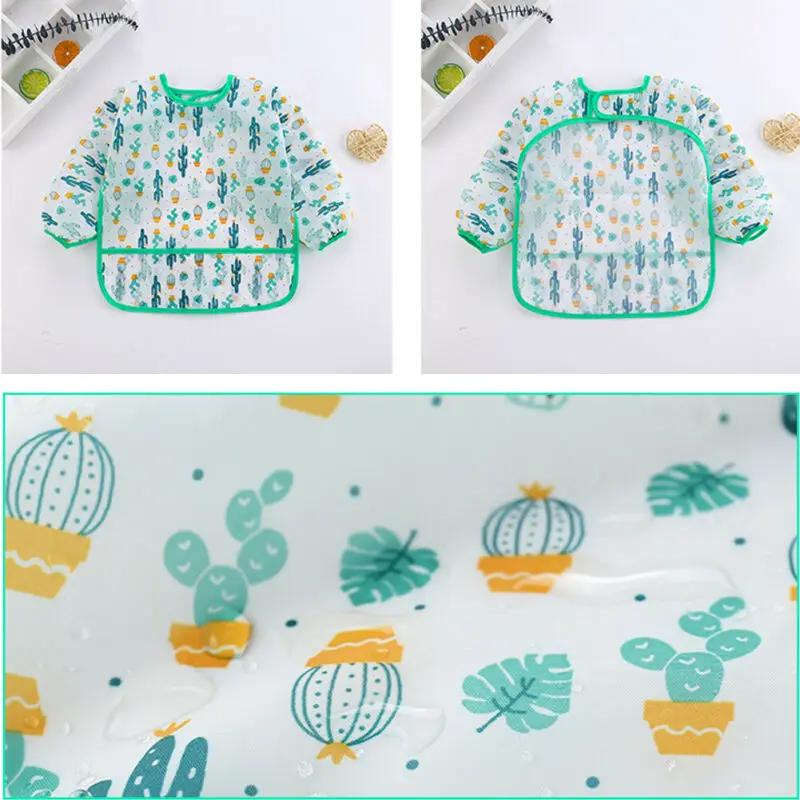 Bib Long Sleeve - 1 Peça Babador Fofo para Bebê,
