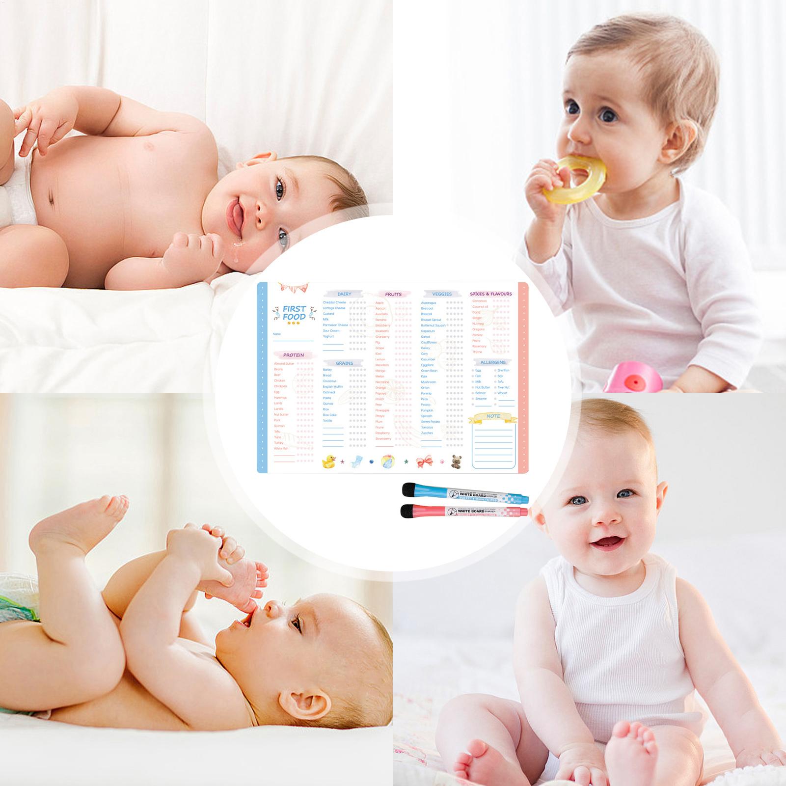 Baby Food Checklist - Quadro Magnético de Primeiros Alimentos para