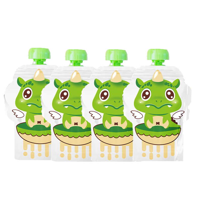 Baby Food Pouches Reusable - 4 unidades/pacote, saco reutilizável para guardar