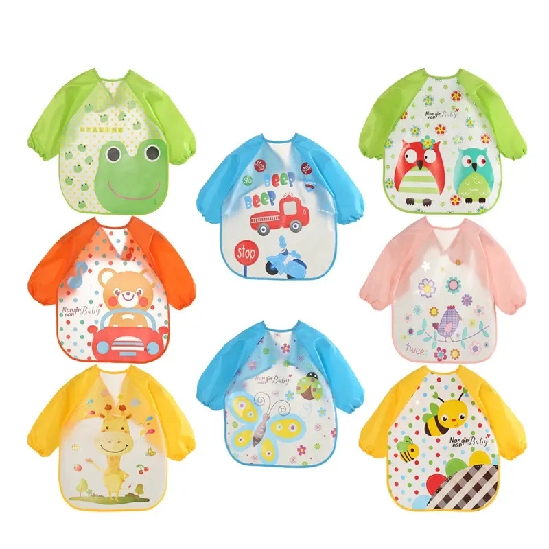 Bib Long Sleeve - Babadores de bebê de manga longa