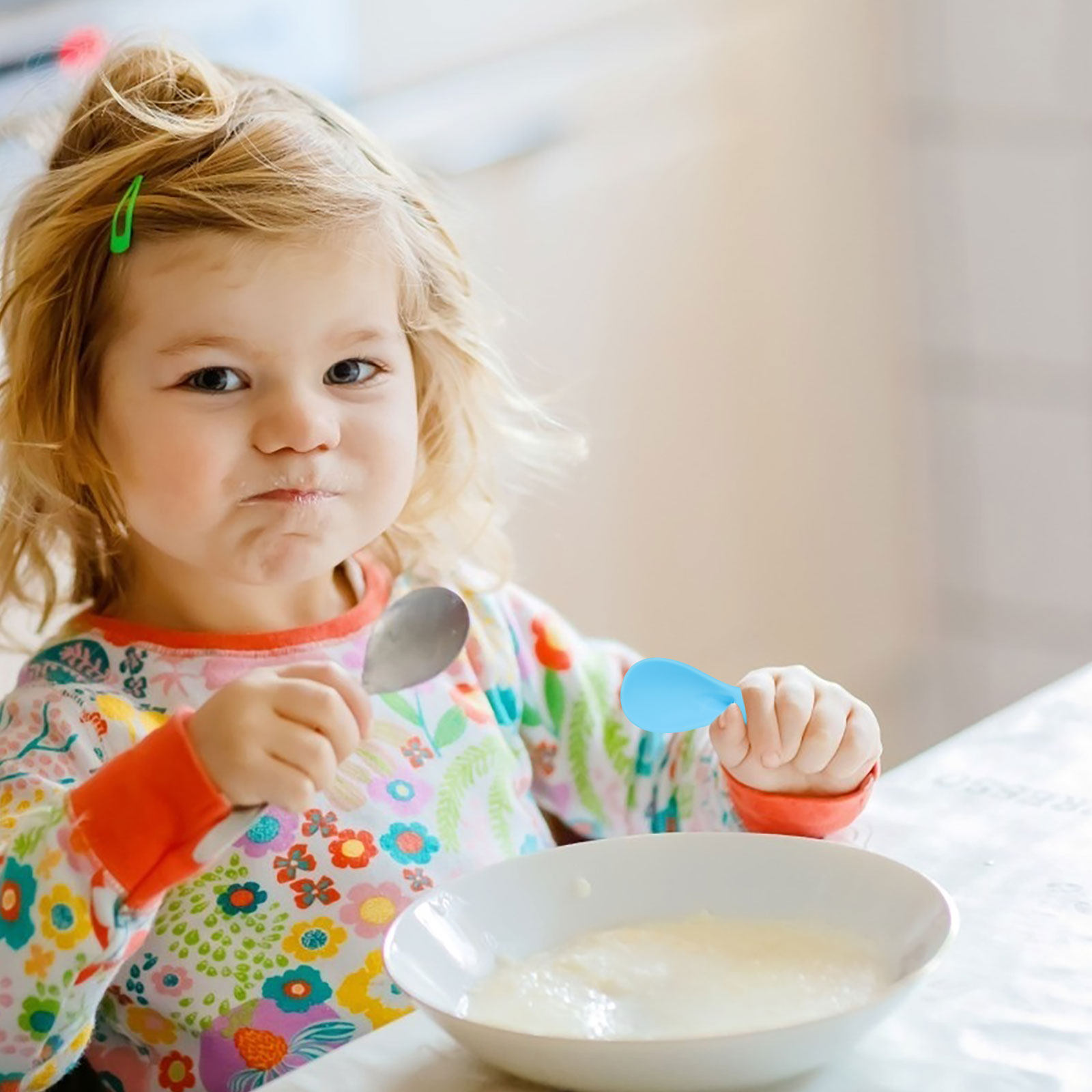 Baby Food Pouches Reusable - 4 Peças de Colheres de Silicone