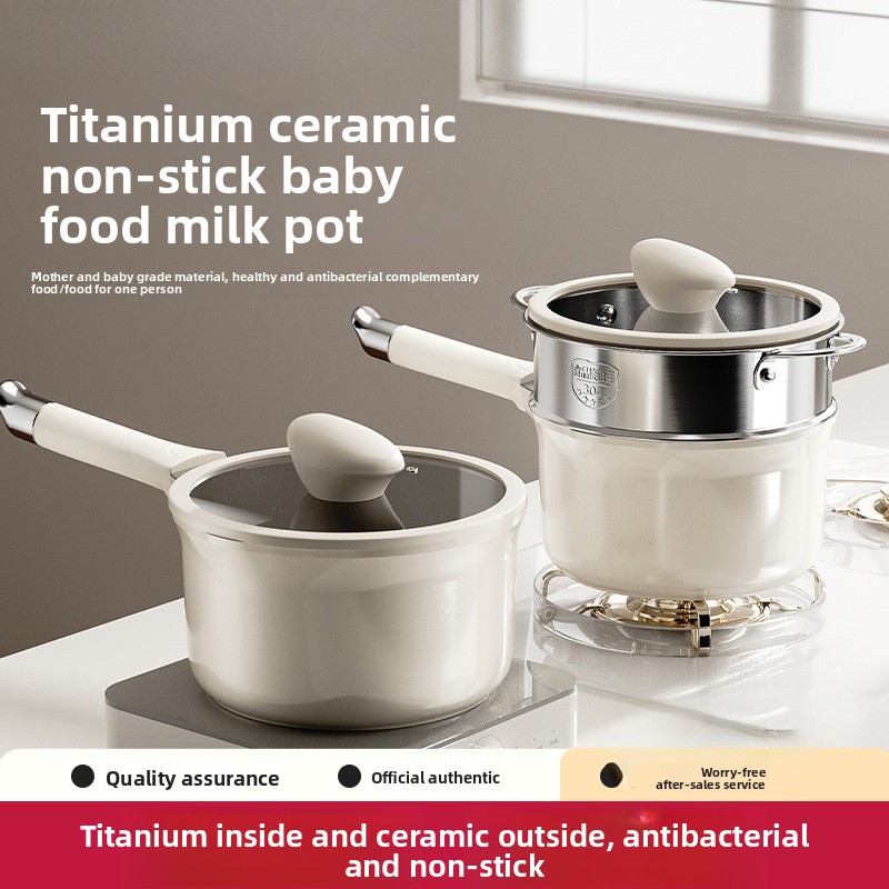Baby Food Instant - Panela pequena de cerâmica de titânio