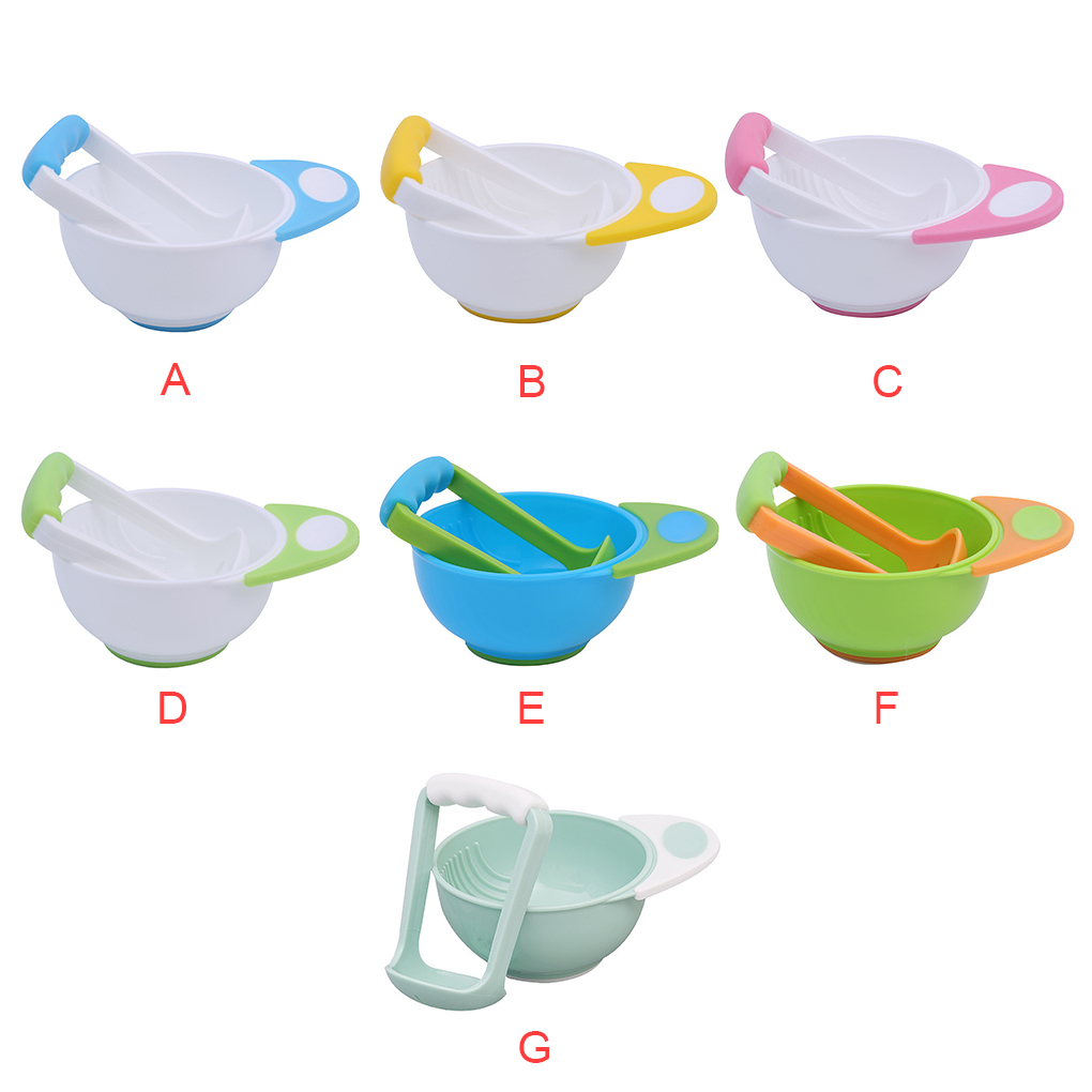Baby Food Masher - Manual do bebê moagem tigela conjunto,