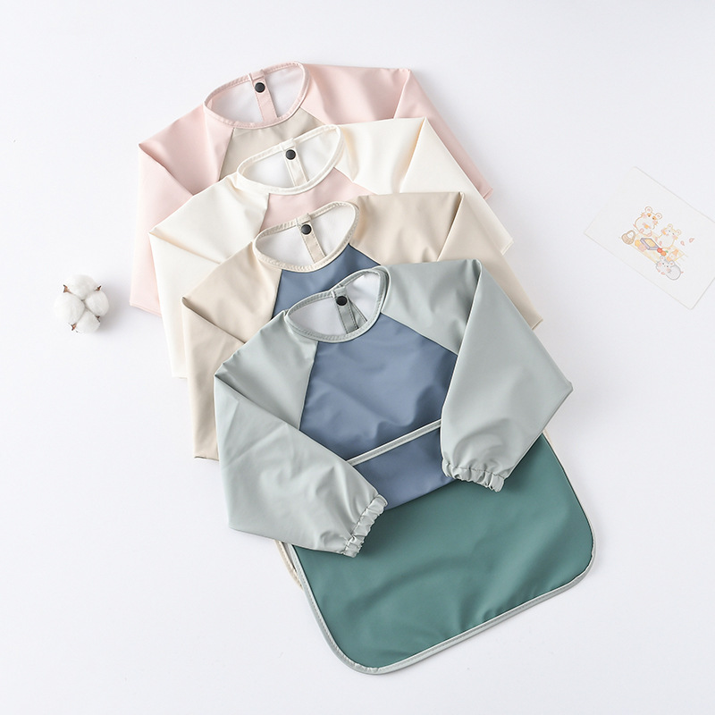 Babadores pu de manga comprida - Bib Long Sleeve avaliação e preço