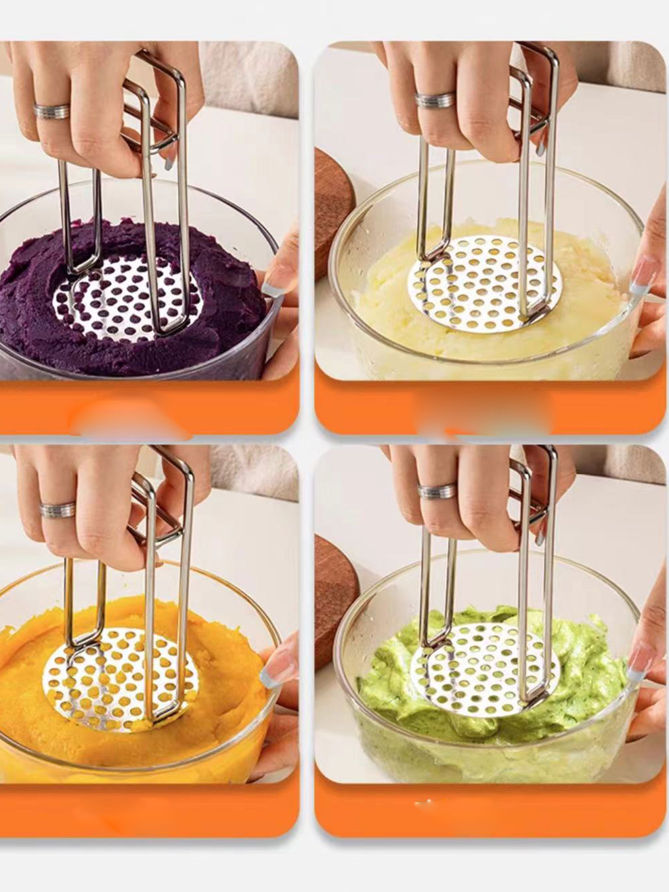 Triturador de batata de aço in - Baby Food Masher avaliação e preço