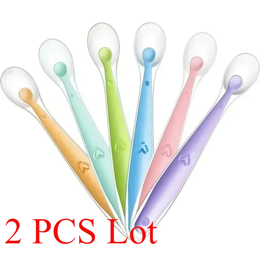 2/1 pçs colher de silicone par - Baby Kitchen Food avaliação e preço