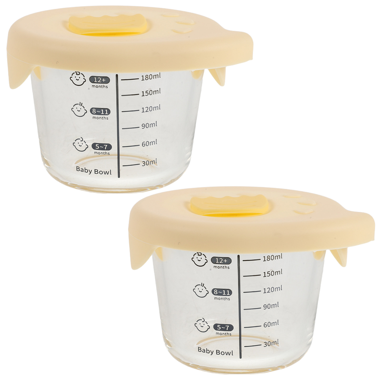 2 Peças de Potes de Vidro para - Baby Food Containers Glass avaliação e preço