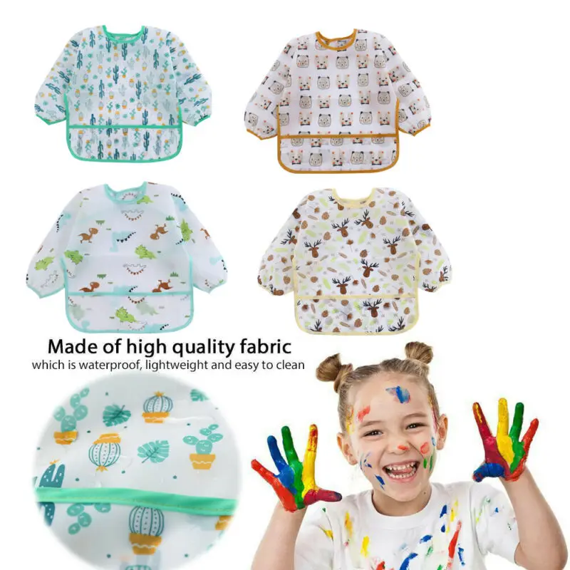 1 Peça Babador Fofo para Bebê, - Bib Long Sleeve avaliação e preço