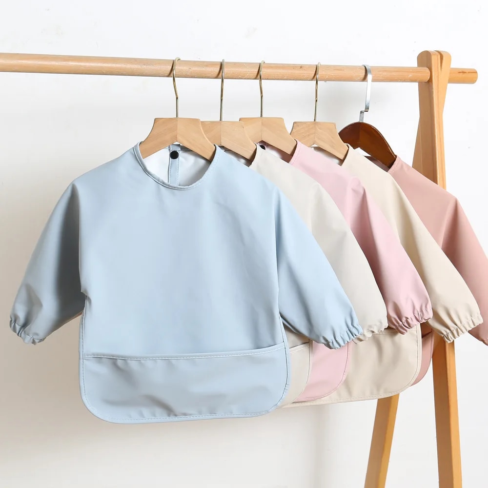 Babadores de alimentação de be - Bib Long Sleeve avaliação e preço