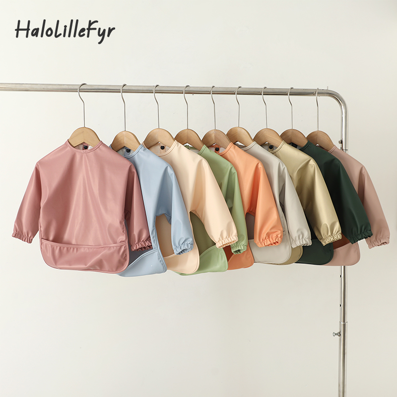 Babadores para bebês, pano par - Bib Long Sleeve avaliação e preço