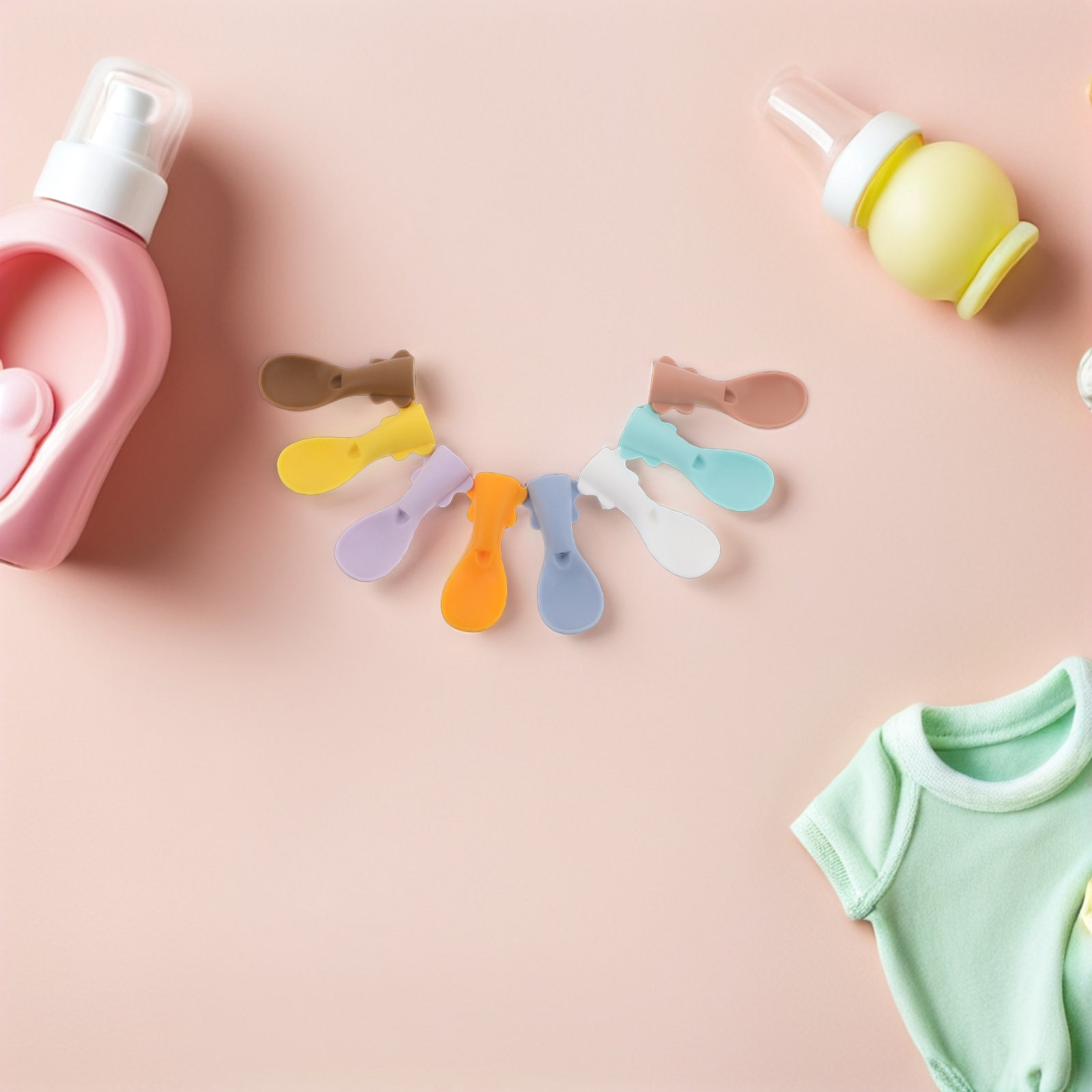 8 unidades de colheres de sili - Baby Food Pouches Reusable avaliação e preço