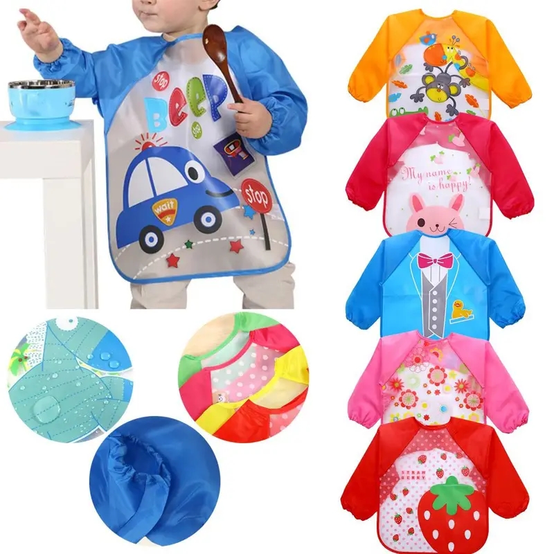 Babadores de bebê de manga lon - Bib Long Sleeve avaliação e preço