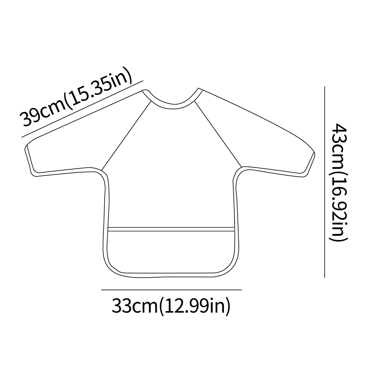 1 Peça Babador Impermeável par - Bib Long Sleeve avaliação e preço