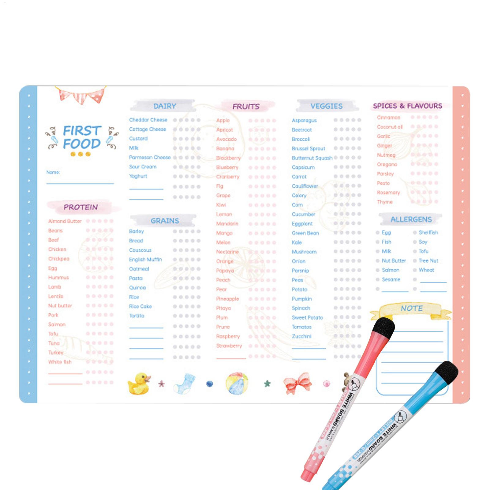 Quadro Magnético de Primeiros  - Baby Food Checklist avaliação e preço
