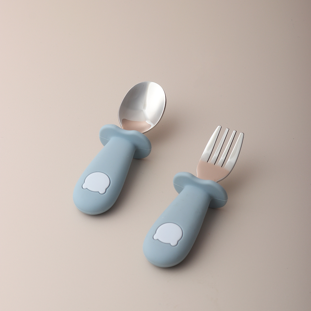 Colher e Garfo de Silicone em  - Baby Kitchen Food avaliação e preço