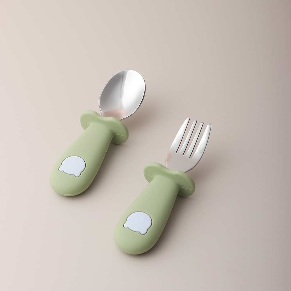 Colher e Garfo de Silicone em  - Baby Kitchen Food avaliação e preço