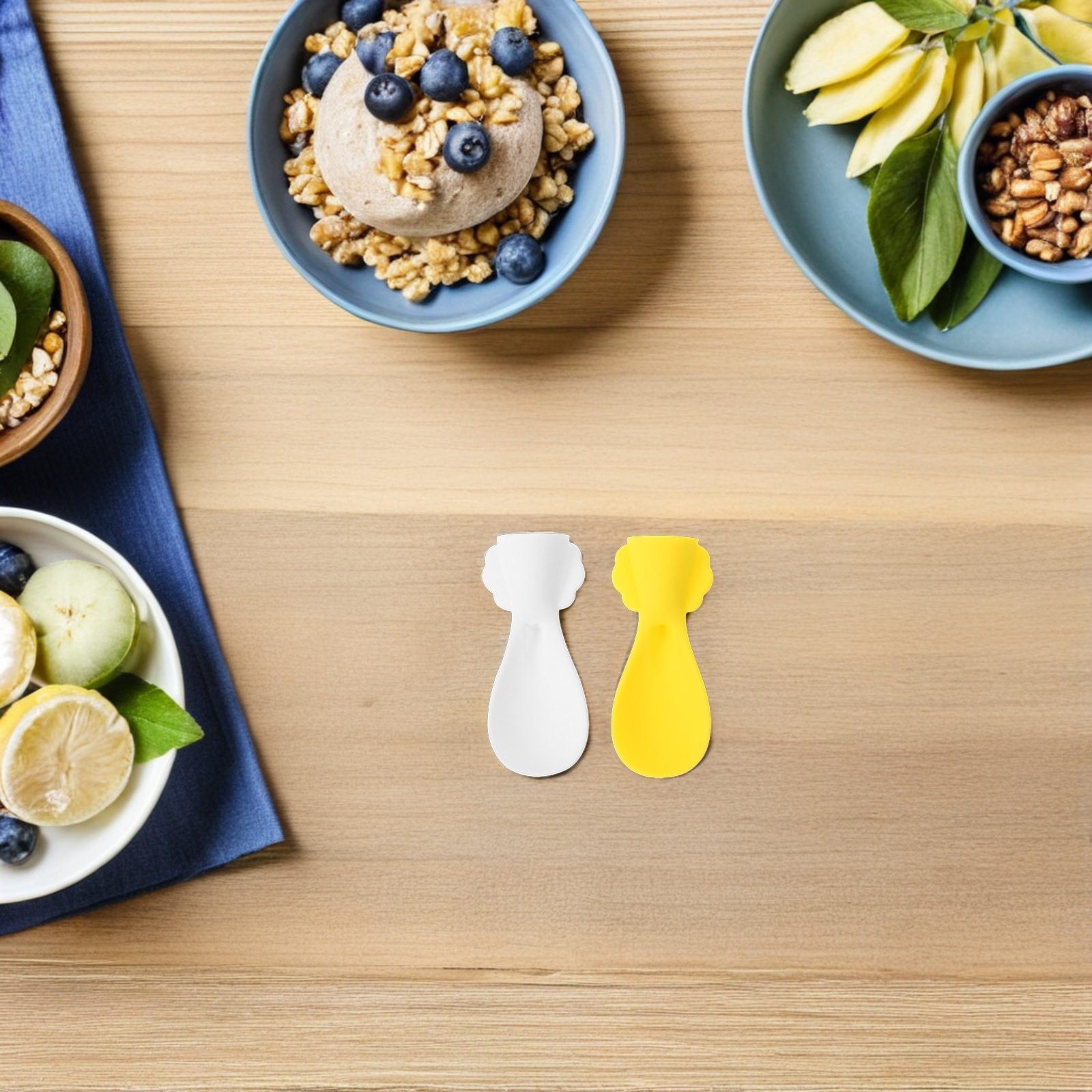 4 Peças de Colheres de Silicon - Baby Food Pouches Reusable avaliação e preço