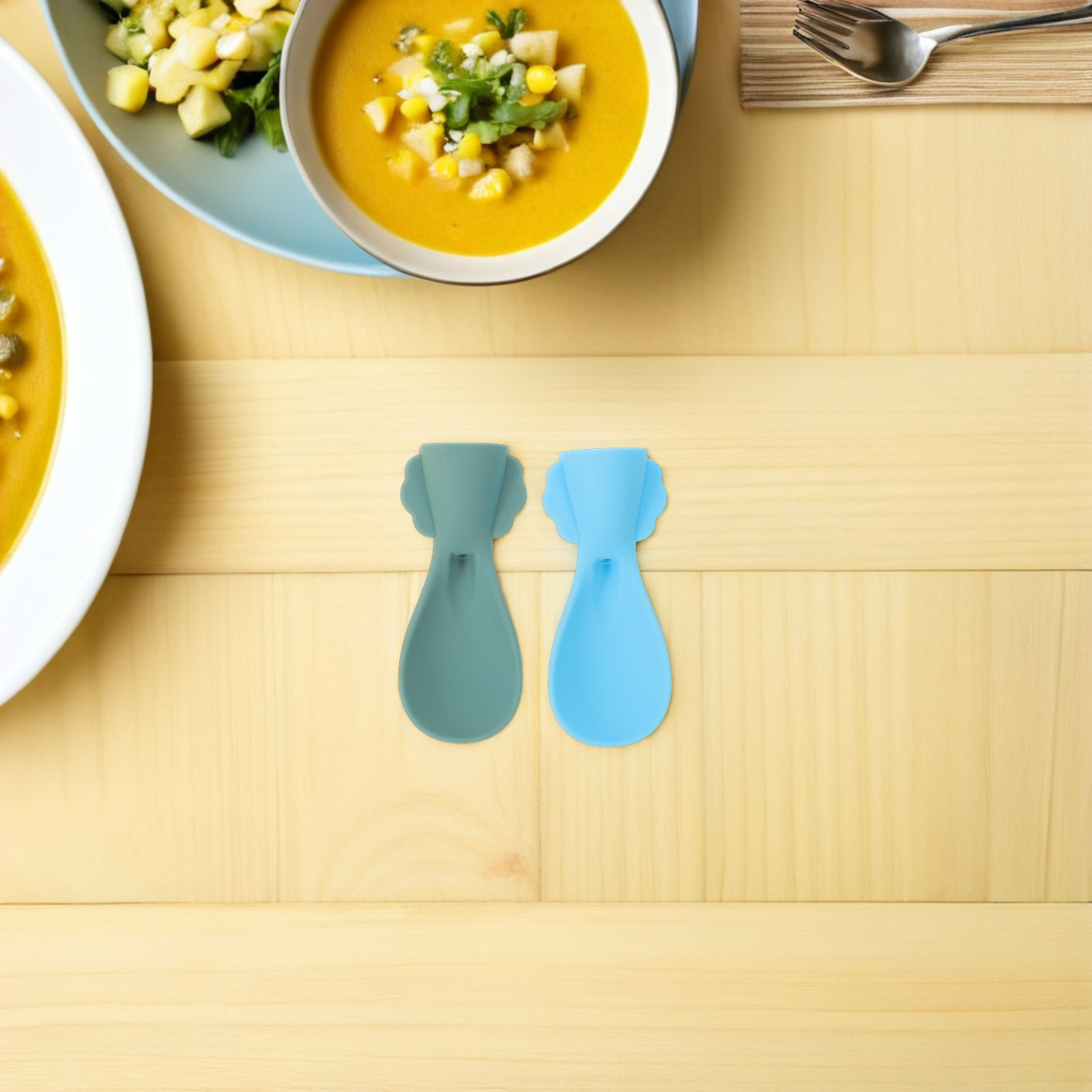 4 Peças de Colheres de Silicon - Baby Food Pouches Reusable avaliação e preço