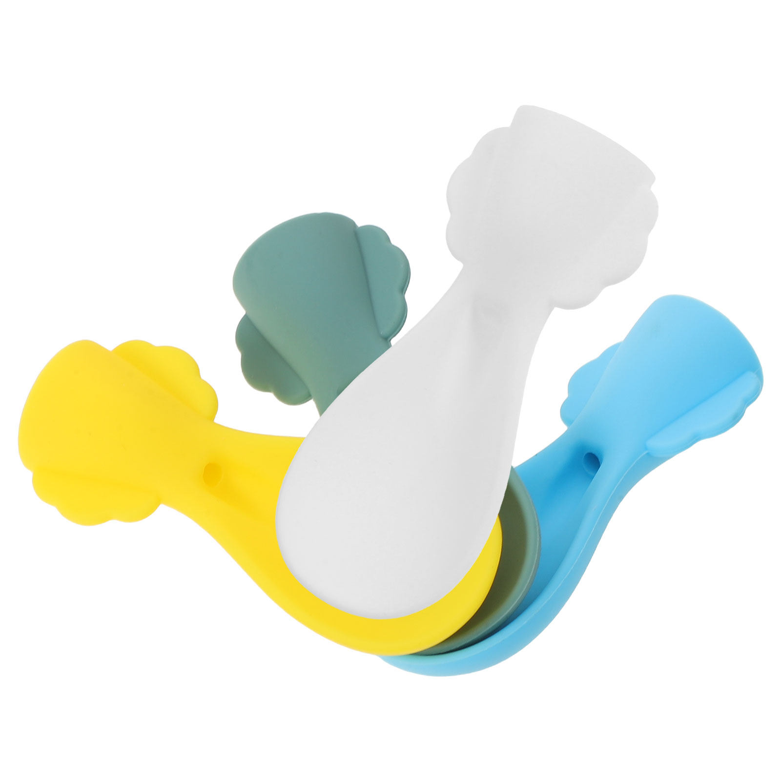 4 Peças de Colheres de Silicon - Baby Food Pouches Reusable avaliação e preço